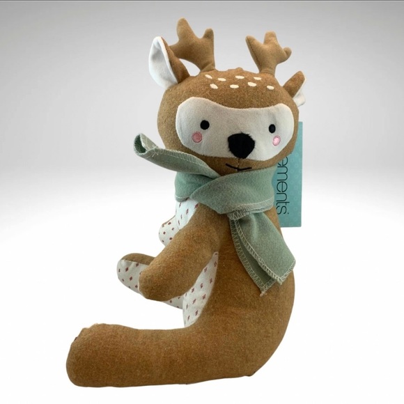 NEW Deer Stuffed Animal Weighted Doorstop Holiday Fawn Lifetime Brands Elements - Picture 3 of 8